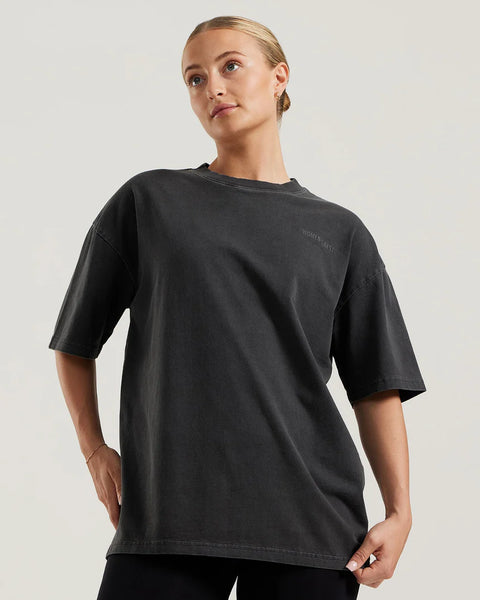 COMFORT VINTAGE OVERSIZED T-SHIRT | BLACK <BR> PRE ORDER FOR 31ST JAN DELIVERY