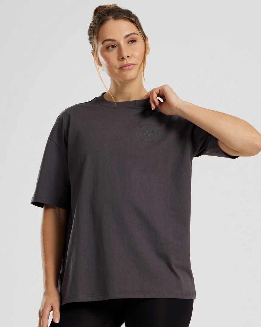 COMFORT OVERSIZED T-SHIRT | GRAPHITE <BR> PRE ORDER FOR 31ST JAN DELIVERY